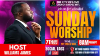 church flyers template Digital na Display (16:9)