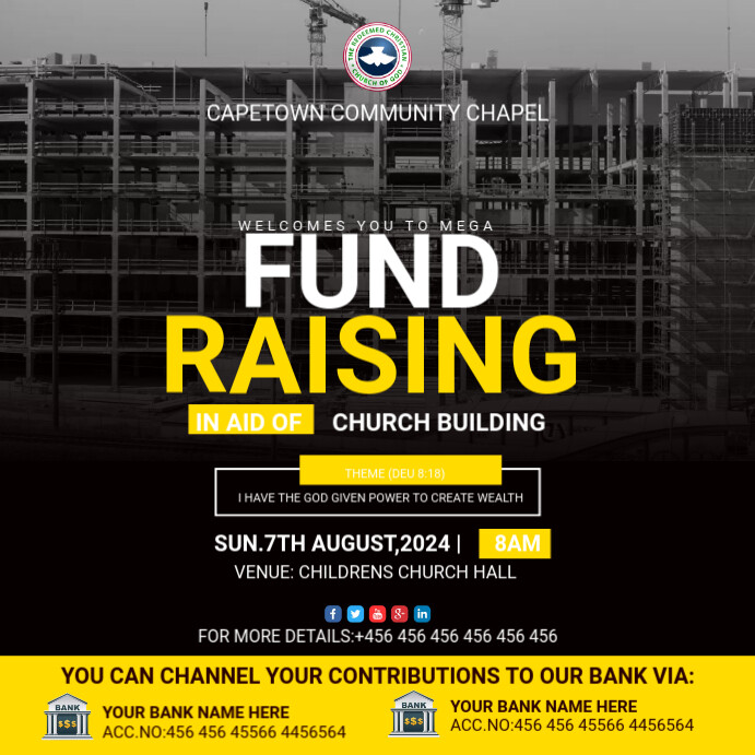 Church fundraising flyer design template | PosterMyWall