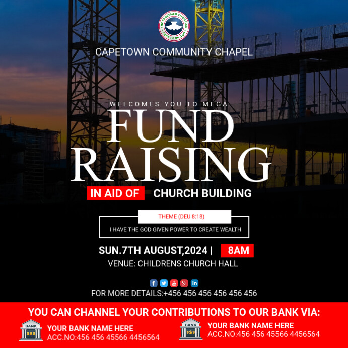 Church fundraising flyer design template | PosterMyWall