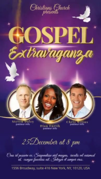 Purple Gospel Extravaganza Digitalt display Template