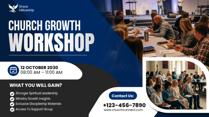 Church Growth Workshop Thumbnail Template | PosterMyWall