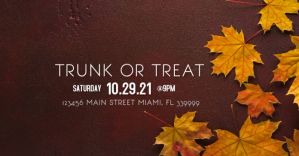 Church Halloween Fall Trunk Or Treat Event Obraz udostępniany na Facebooku template