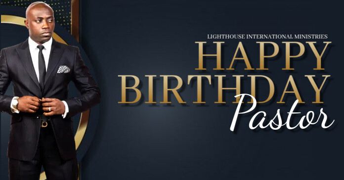 CHURCH HAPPY BIRTHDAY PASTOR TEMPLATE ภาพที่แชร์บน Facebook