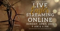church happy easter online facebook design template