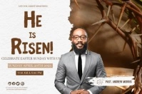 church happy easter online template Spanduk 4' × 6'