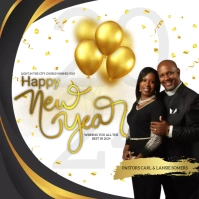 CHURCH HAPPY NEW YEAR DAY WISHES TEMPLATE Square (1:1)