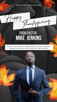 Church Happy Thanksgiving design template Instagram Story