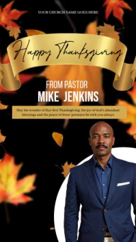 Church happy thanksgiving design template Instagram Story