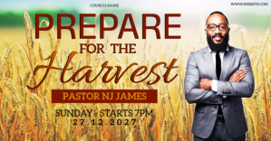 Orange Church Event Promotion Facebook Gedeelde Prent Template