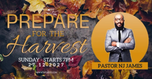 church HARVEST service design template Facebook Shared Image