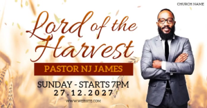 church HARVEST service design template VIDEO Facebook Shared Image