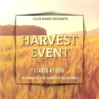 Church Harvest template,Fall festival Instagram Plasing