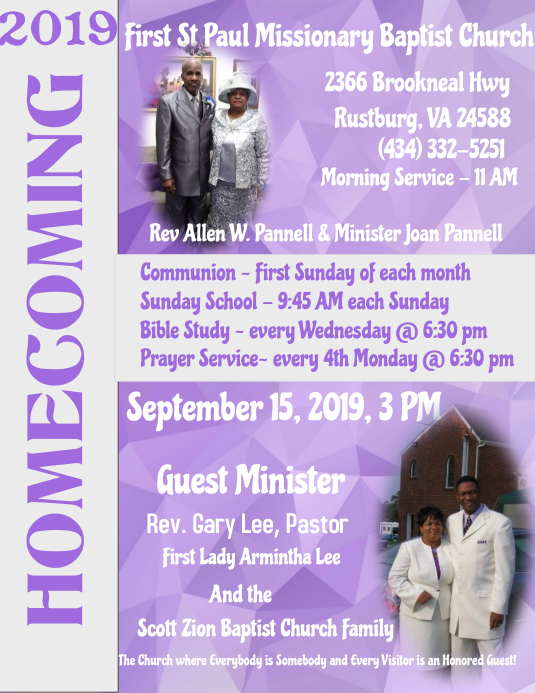 Church Homecoming, Church Anniversary,Event Pamflet (Letter AS) template