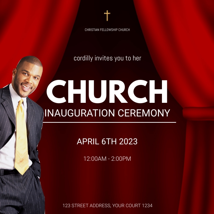 CHURCH INAUGURATION Template | PosterMyWall