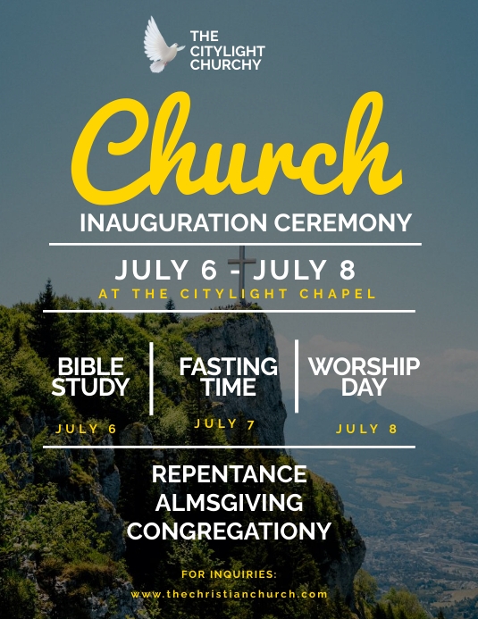 Church Inauguration Design Copie de Church Inauguration Flyer | PosterMyWall