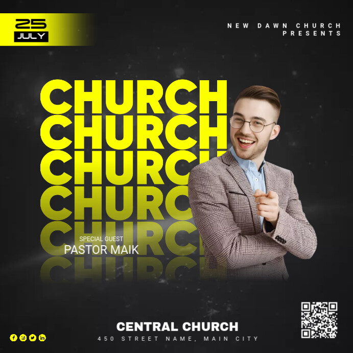 Church Instagram template post