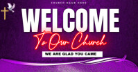 church invitation, welcome to our church Facebook Shared Image template