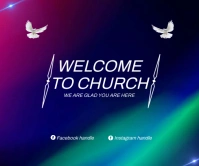 church invitation Large Rectangle template