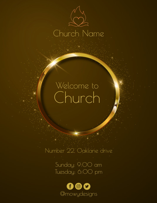 Church Invitation Flyer (US Letter) template