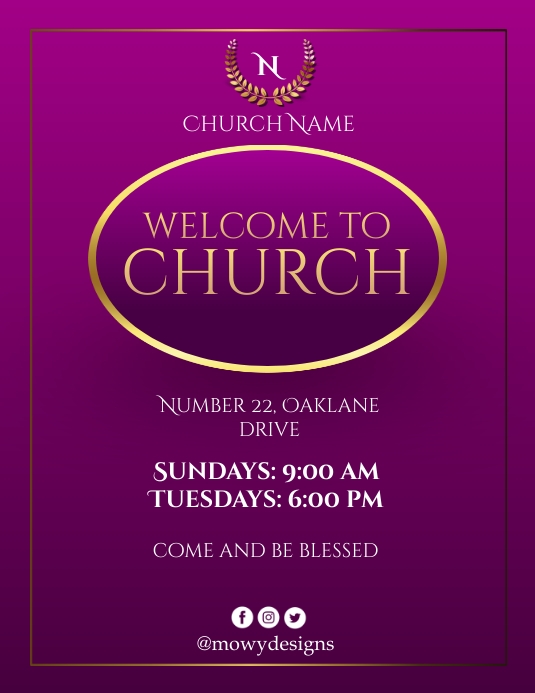 Church Invitation Flyer (1) Template | PosterMyWall