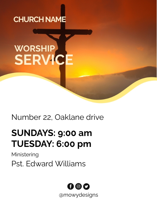 Church Invitation Flyer (3) template