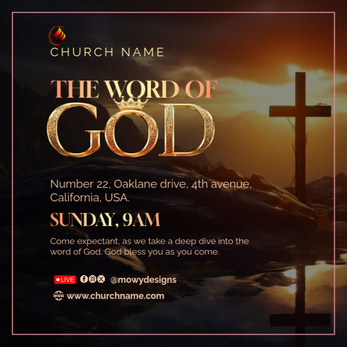 Copy of Church Invitation Instagram Post | PosterMyWall
