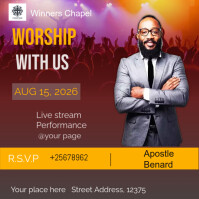 Church Invitation poster Message Instagram template