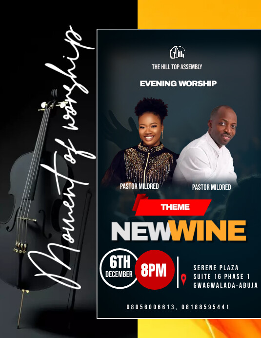 church invite flyer template
