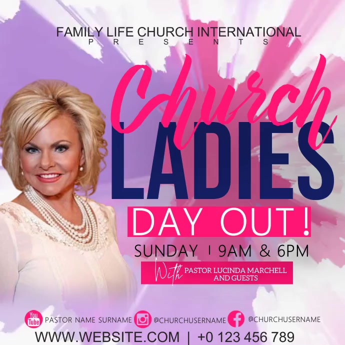 CHURCH LADIES WOMEN'S DAY CONFERENCE TEMPLATE Square (1:1)