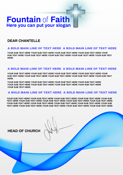 CHURCH LETTER TEMPLATE | PosterMyWall