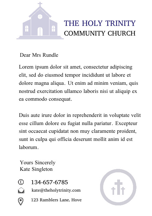 Church Header Church Letterhead Template | PosterMyWall