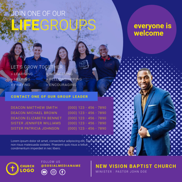 Life Group Graphics Copy of Church Life Groups | PosterMyWall