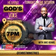 CHURCH LIVE AD FREE Publicación de Instagram template