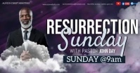 CHURCH LIVE ONLINE EASTER SERMON TEMPLATE Portada de evento de Facebook