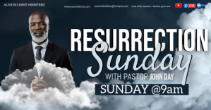 Zwart Resurrection Sunday Service Facebook Event Cover Template