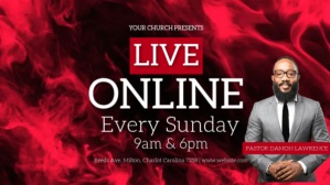 Red Online Church Service Facebook Cover Video Template