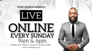 White Church Online Service Facebook Cover Video Template