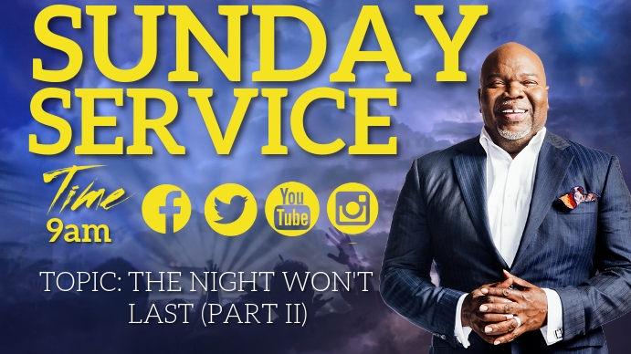 CHURCH LIVE ONLINE FROM AT HOME AD template YouTube Thumbnail