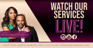 Brown Church Service Promotion Facebook Shared Image Template