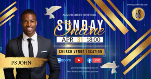 CHURCH LIVE ONLINE SERMON TEMPLATE (3) Copertina evento Facebook