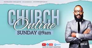 CHURCH LIVE ONLINE SERMON TEMPLATE Facebook Event Cover