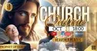 CHURCH LIVE ONLINE SERMON TEMPLATE Facebook Event Cover