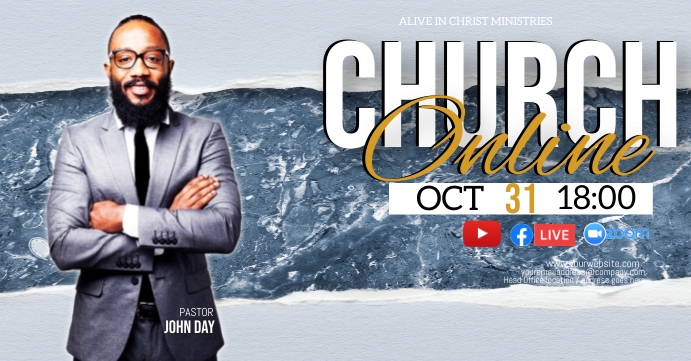 Copy of CHURCH LIVE ONLINE SERMON TEMPLATE | PosterMyWall