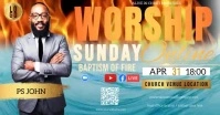 CHURCH LIVE ONLINE SERMON TEMPLATE Portada de evento de Facebook