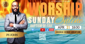 CHURCH LIVE ONLINE SERMON TEMPLATE Portada de evento de Facebook