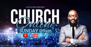 黑色 Online Church Service Okładka wydarzenia na Facebooku Template