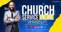 CHURCH LIVE ONLINE SERMON TEMPLATE Portada de evento de Facebook