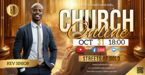 CHURCH LIVE ONLINE SERMON TEMPLATE Facebook begivenhed cover