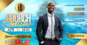 Blue Church Online Event Facebook Event Cover Template