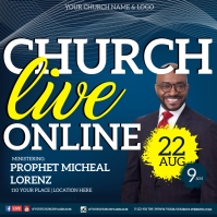 CHURCH LIVE ONLINE SERMON TEMPLATE | PosterMyWall